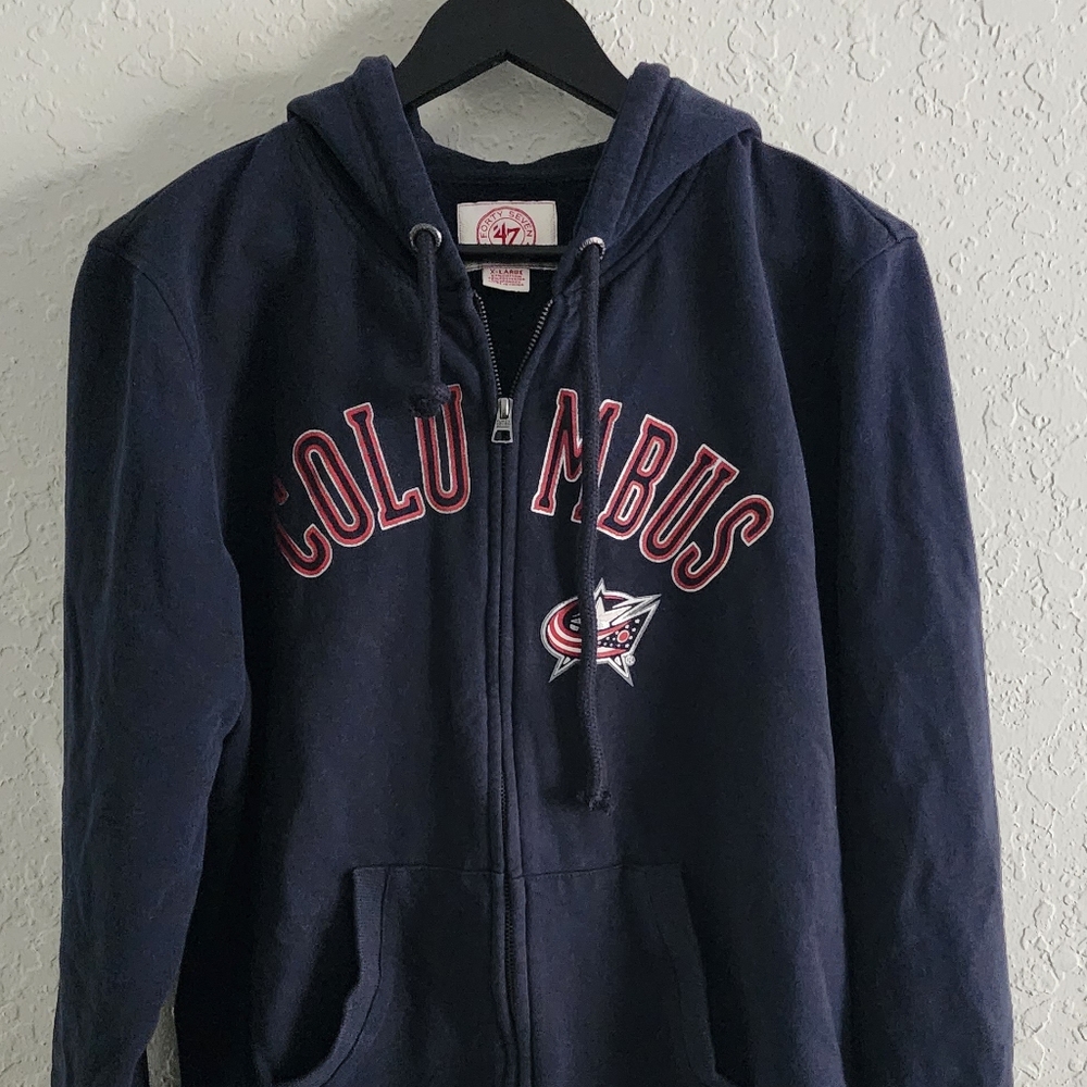 NHL Columbus Blue Jackets Full Zip Sweater